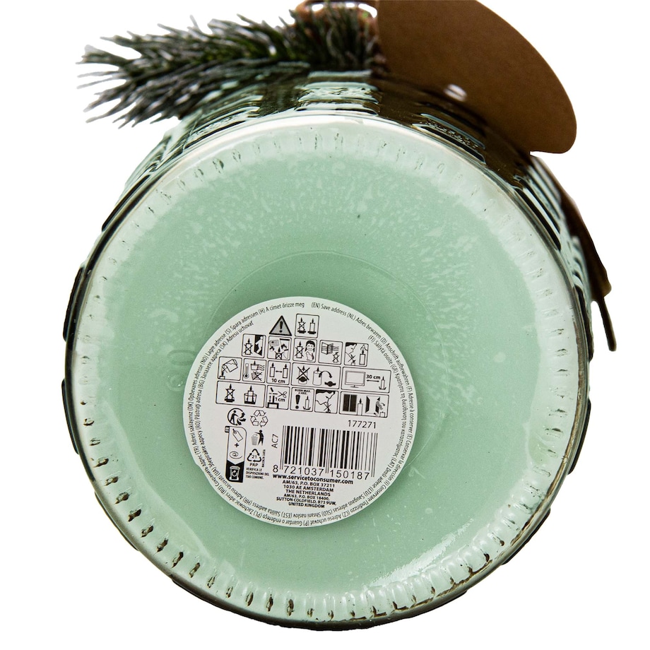 Świeczka Zapachowa Świeca Świąteczna Zapach Drzewny Dekoracja Zielona