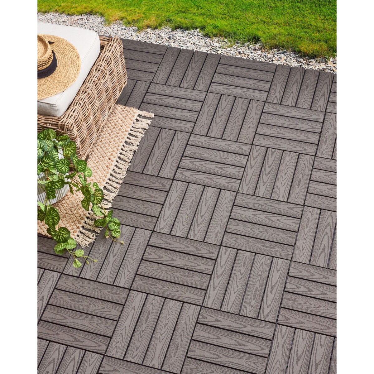 Płytki tarasowe ATESSA Kompozyt WPC Szary