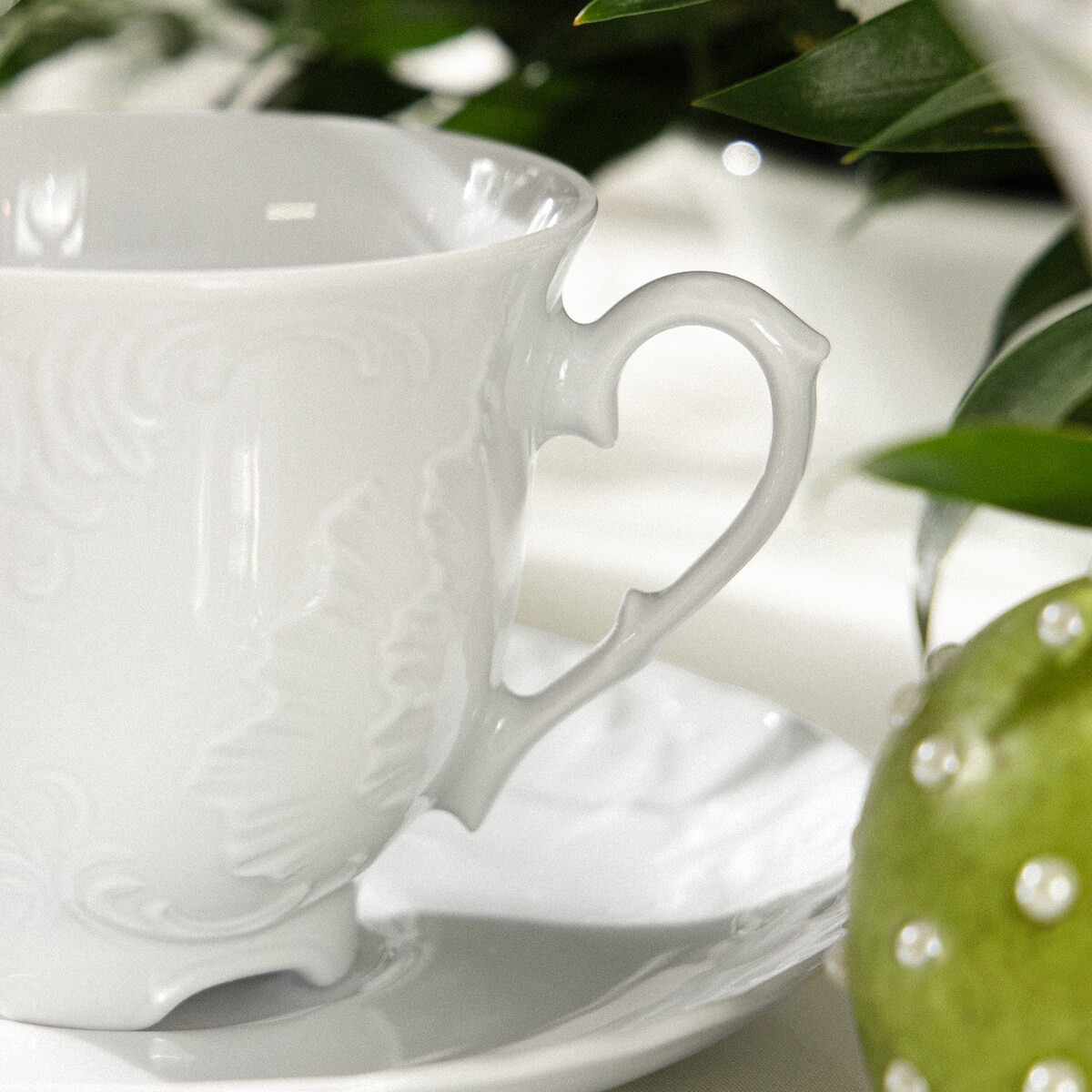 Konsimo ROCOCO MARIA Filiżanka do herbaty ze spodkiem 6 szt.