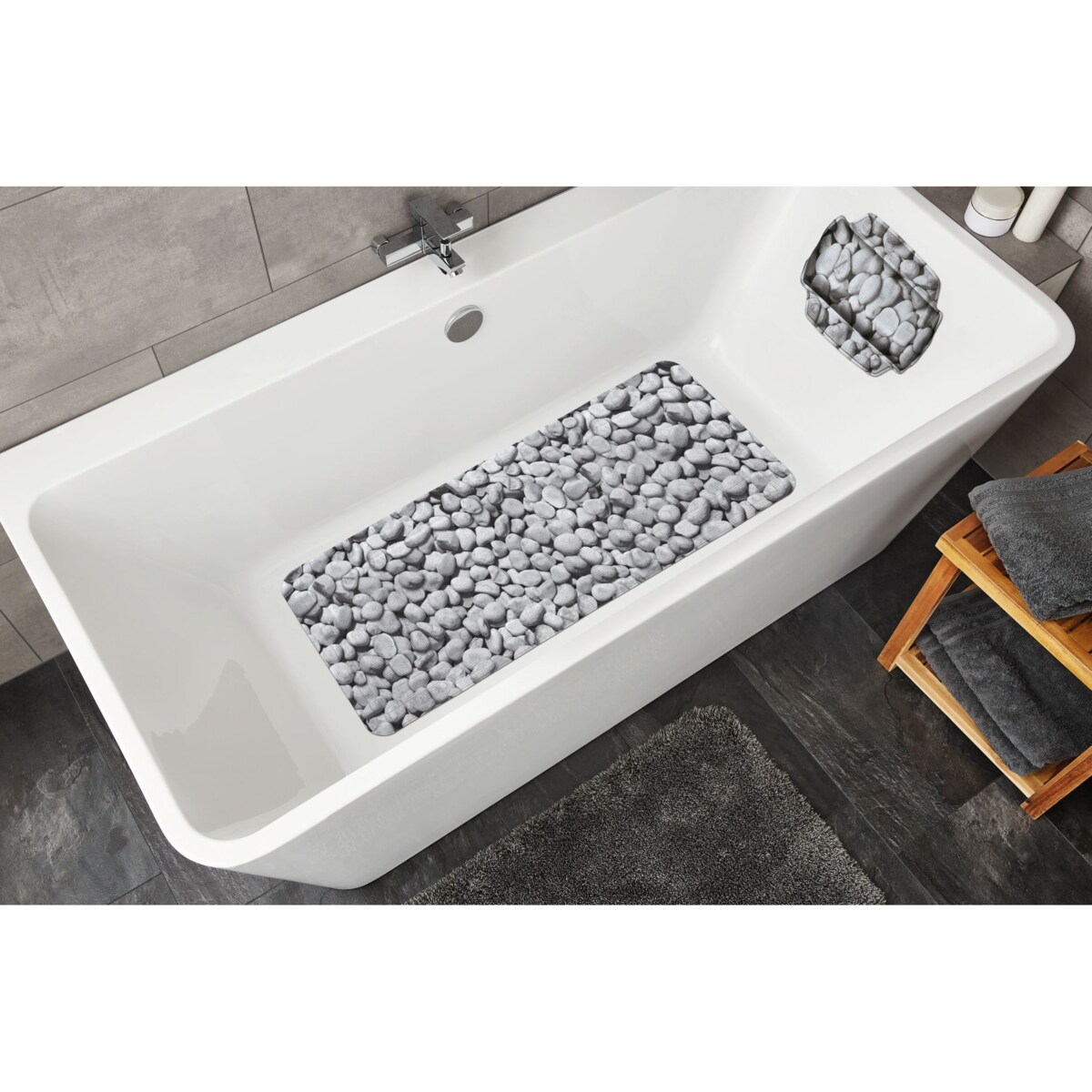 Kleine Wolke Stepstone Mata bezpieczeństwa do wanny szary 36x 92 cm