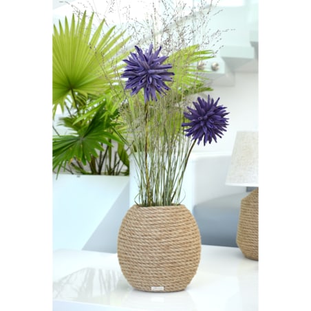 Wazon MARZENA w stylu BOHO jutowy do suszonej trawy i kwiatów * pleciony sznurek jutowy naturalny do trawy pampasowej kompozycji h 20 cm styl skandynawski