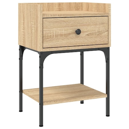 vidaXL Stolik nocny, dąb sonoma, 40,5x31x60cm, materiał drewnopochodny
