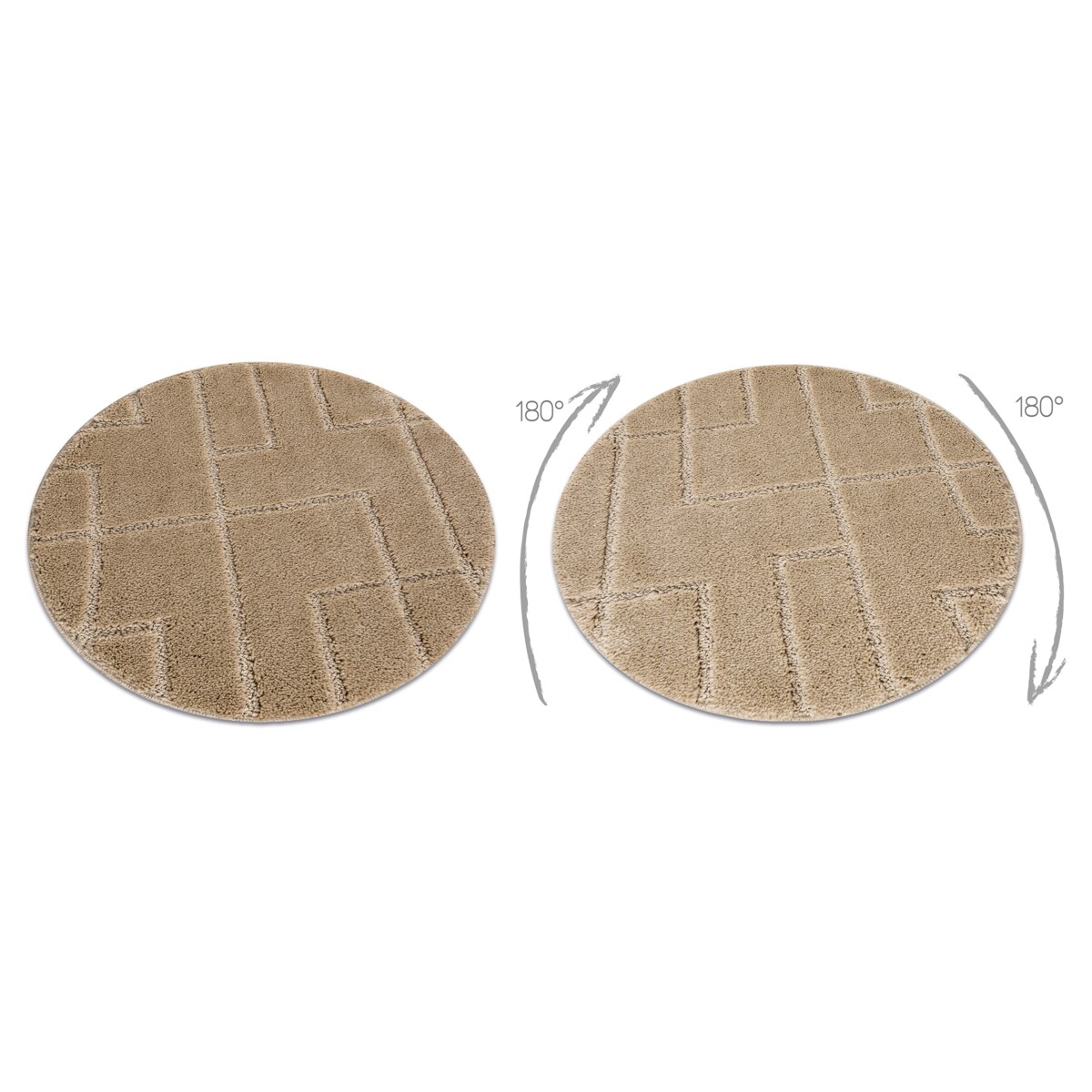 Dywan łazienkowy SUPREME koło LINES linie, koło 50 cm