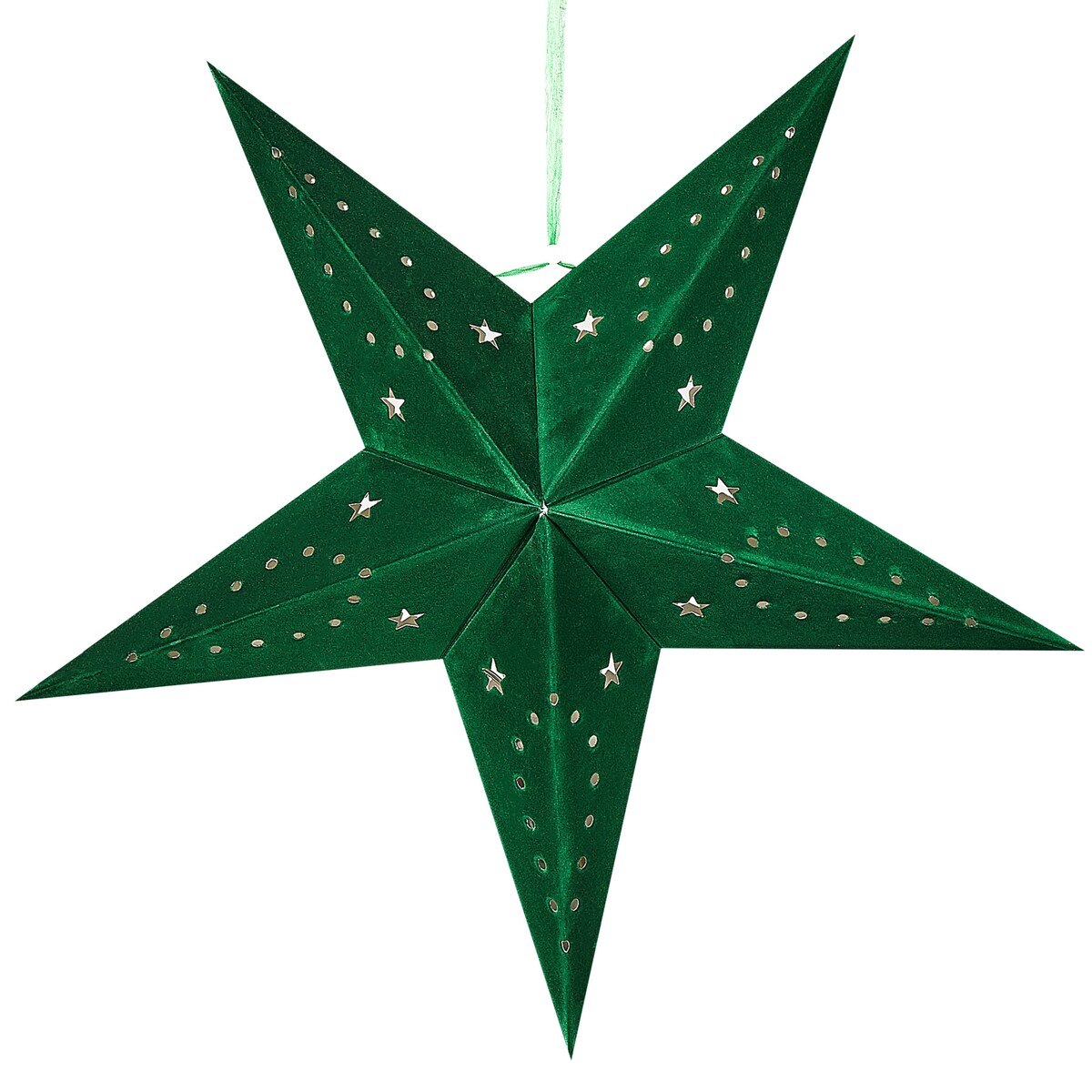 Zestaw 2 dekoracji wiszących LED MOTTI 45 cm Gwiazda Szmaragdowy