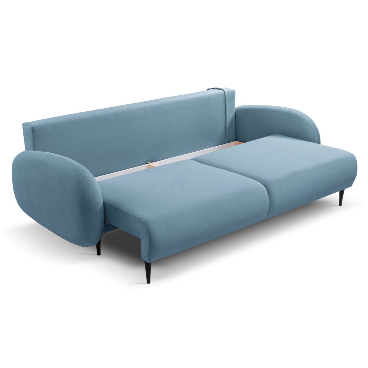 Nowoczesna sofa z funkcją spania SOFTI - Niebieska
