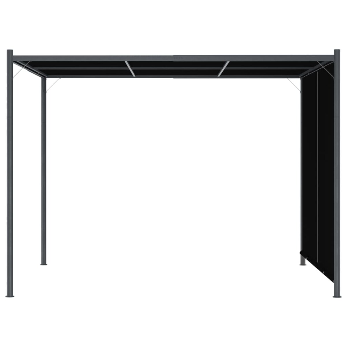 vidaXL Pergola ogrodowa z chowanym dachem, 3x3 cm, antracytowa