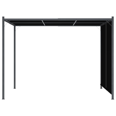 vidaXL Pergola ogrodowa z chowanym dachem, 3x3 cm, antracytowa