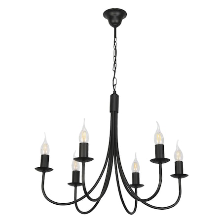 czarna lampa wisząca sufitowa 6 punktowa edylit loft do kuchni