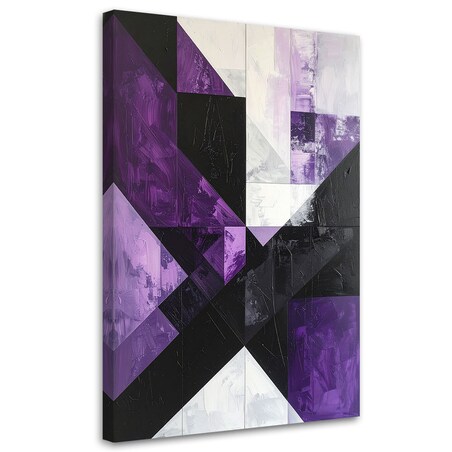 Obraz do salonu sypialni kuchni biura, Geometryczne kształty fioletowy