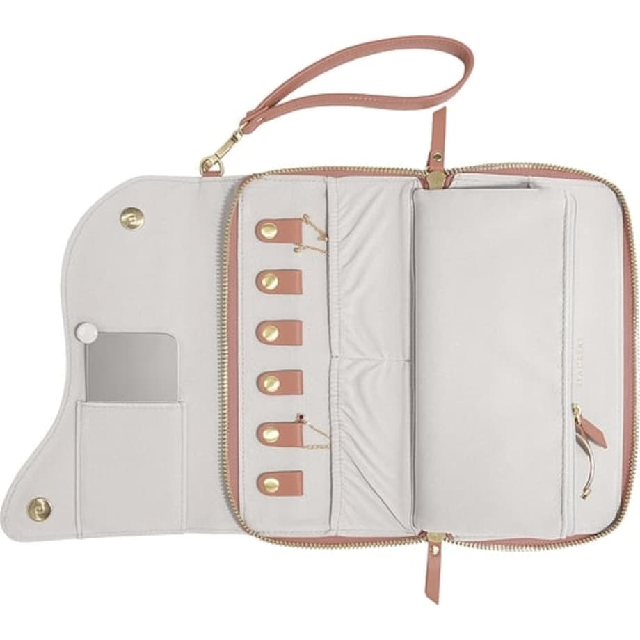 Pudełko podróżne na biżuterię Stackers Wave kremowo-brzoskwiniowe