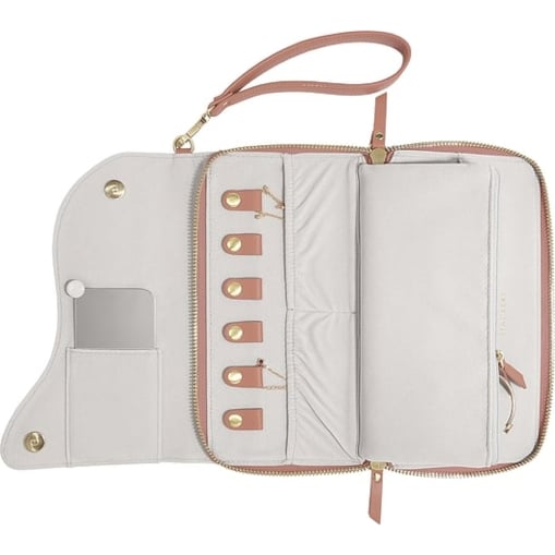 Pudełko podróżne na biżuterię Stackers Wave kremowo-brzoskwiniowe