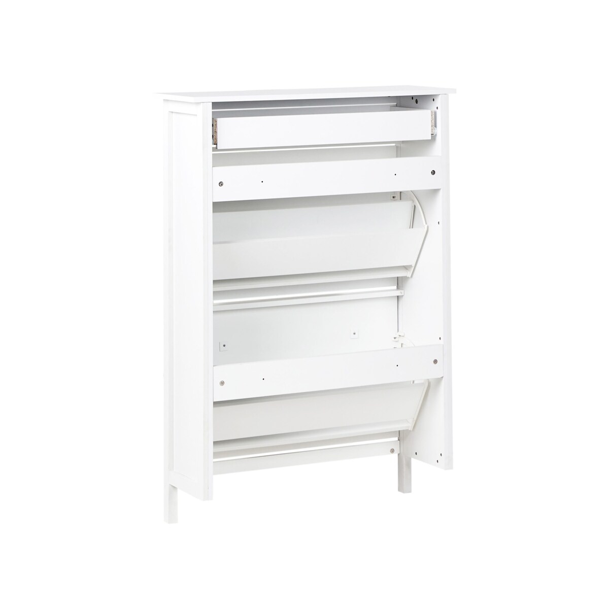 Szafka na buty 2 przegrody biała GIBSON