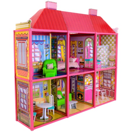 Wielki domek dla lalek Willa 94 cm +akcesoria FUNFIT