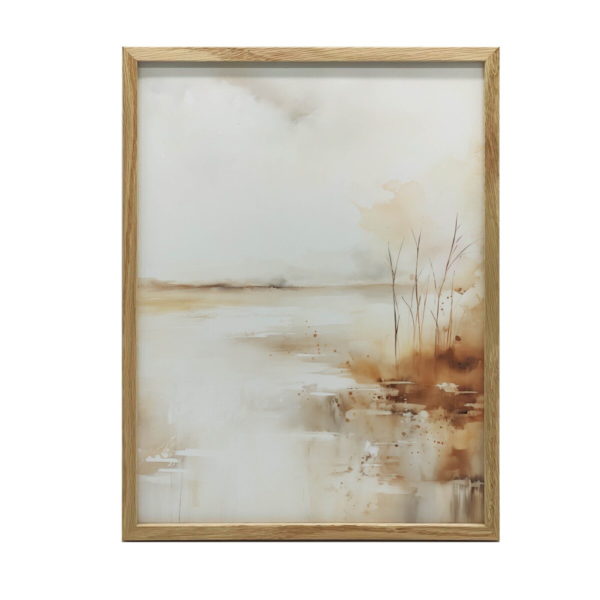 Delikatny Pejzaż, 40x50 cm, rama drewniana jasny dąb, papier matowy 230 gsm