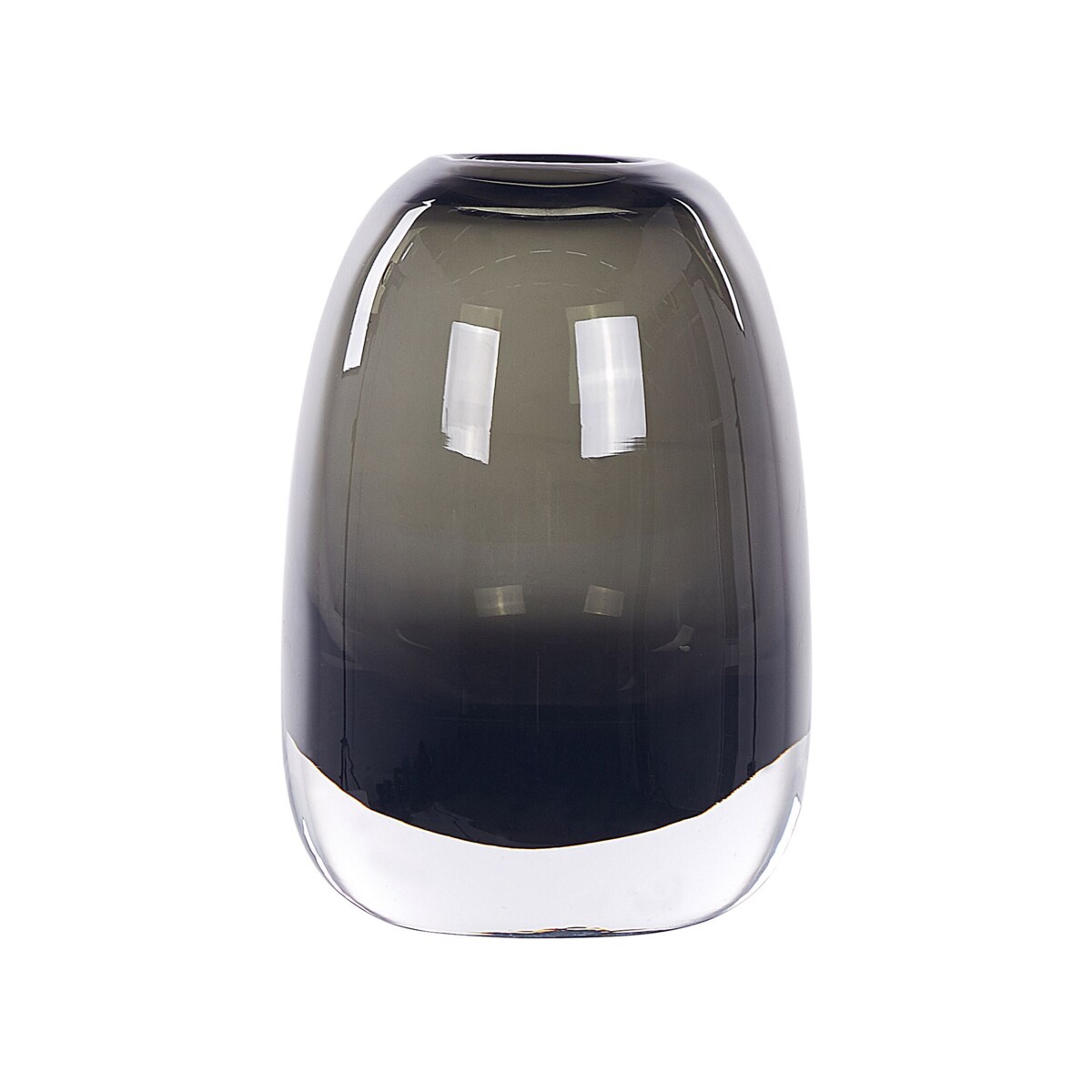 Wazon na kwiaty szklany 18 cm szary FYSKA