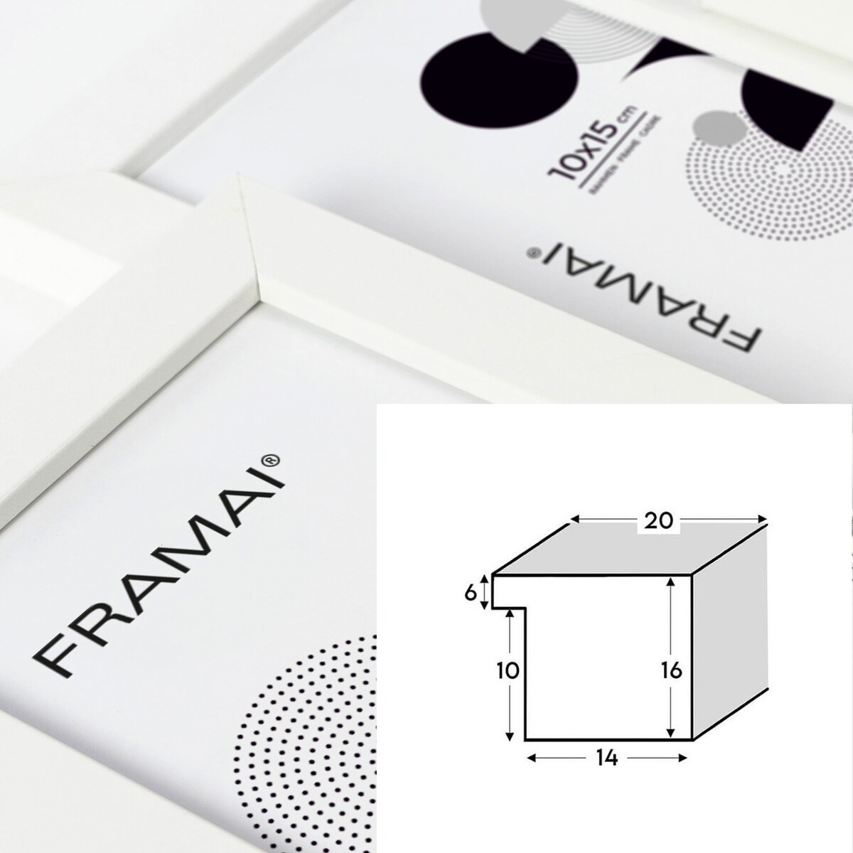 Multirama ramka na zdjęcia 6 zdjęć. Biała multirama na sześć zdjęć 10x15 cm Ramka na zdjęcia 6 w 1 MULTI HEN S FRAMAI®