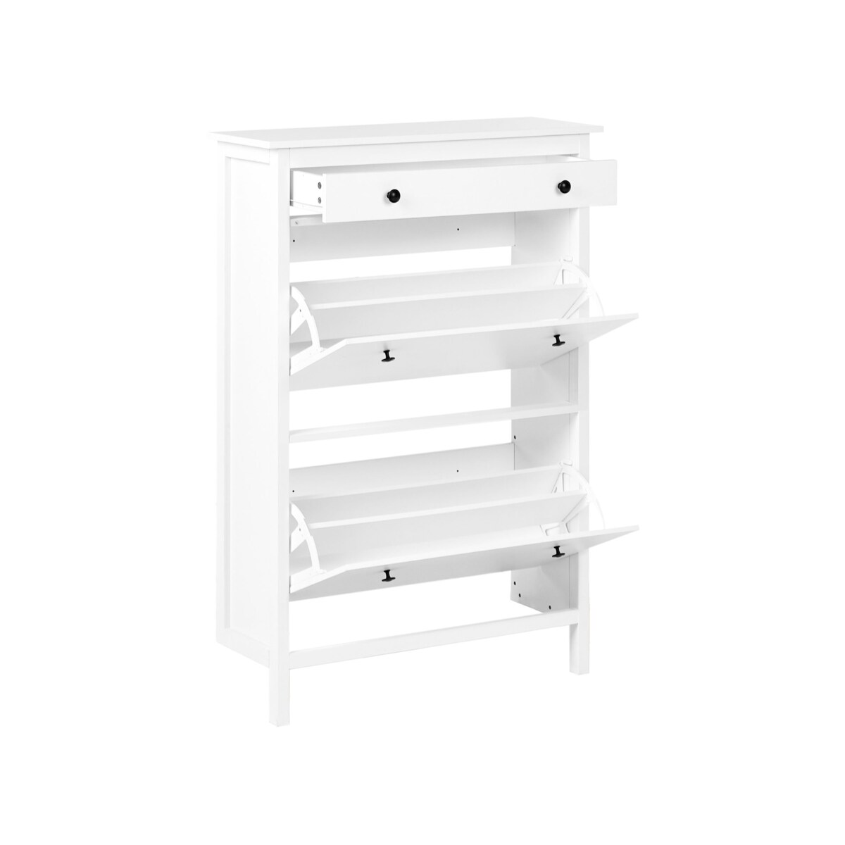 Szafka na buty 2 przegrody biała GIBSON