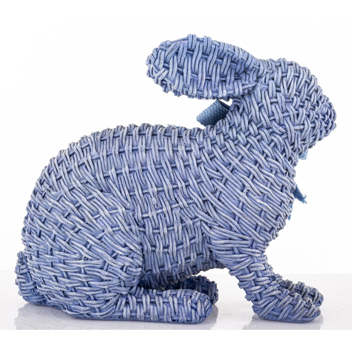 Dekoracja - figurka królika 19,5x22x12 cm AFICO niebieski mały