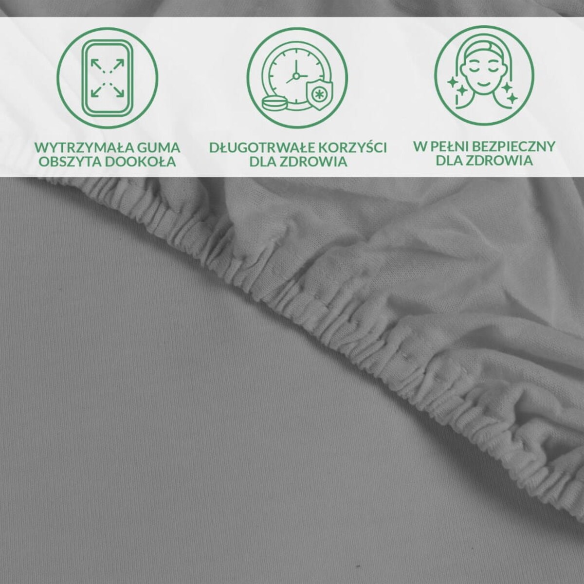 Prześcieradło ochronne wodoodporne z gumką 2w1, rozmiar 60x120 SMARTCEL kolor szary