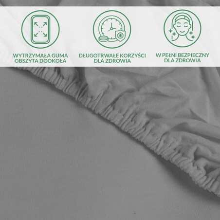 Prześcieradło ochronne wodoodporne z gumką 2w1, rozmiar 60x120 SMARTCEL kolor szary
