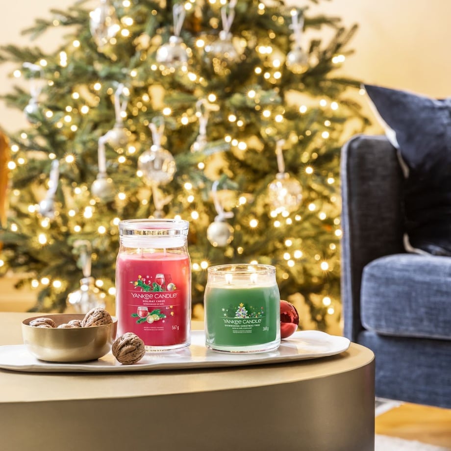 YC SIG.Świeca średnia SHIMMERING CHRISTAMS TREE