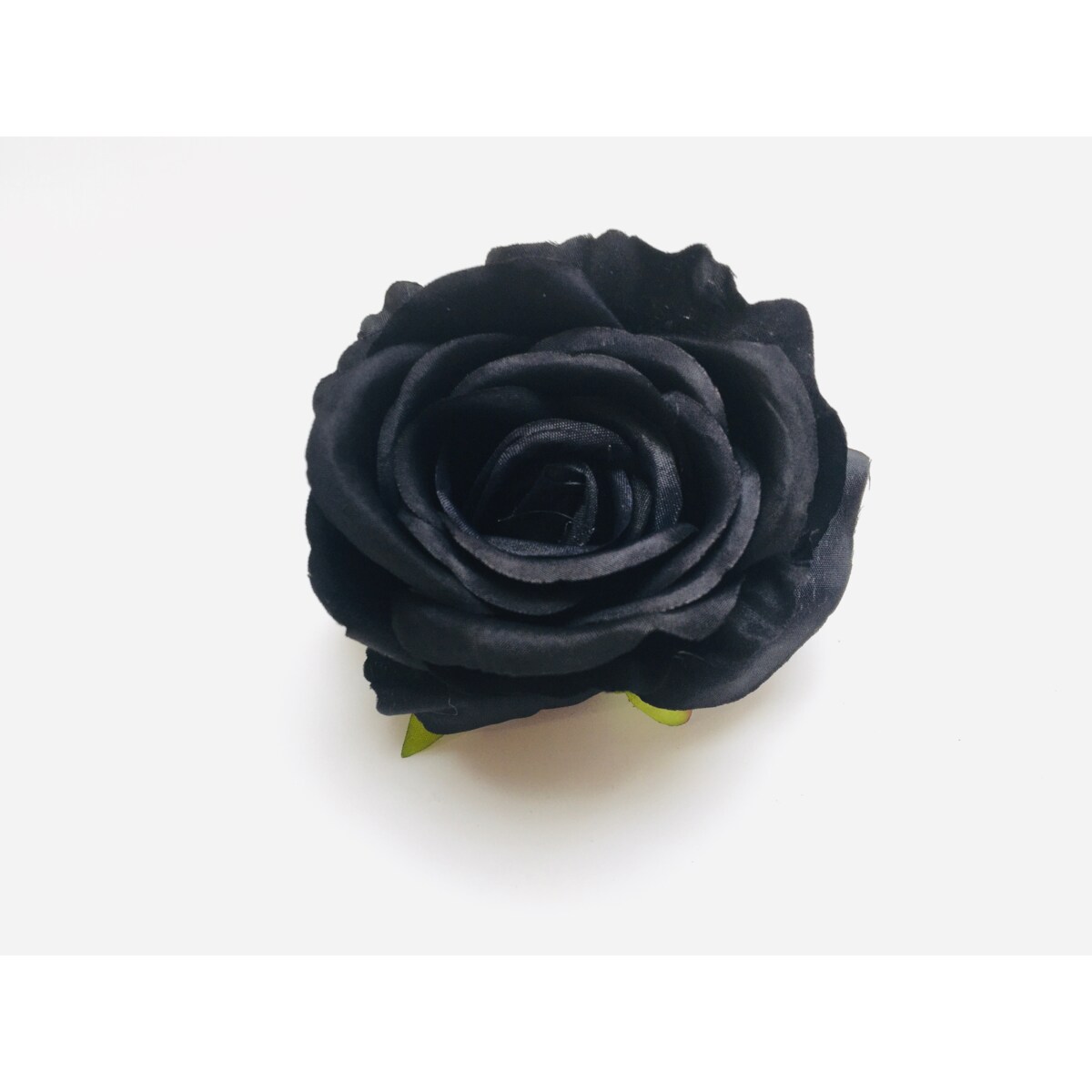 Róża sztuczna wyrobowa do wiązanek główka pąk kwiaty duża CZARNA 6szt