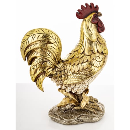 Dekoracja - kogut 30x11x21 cm CAZZO złoty