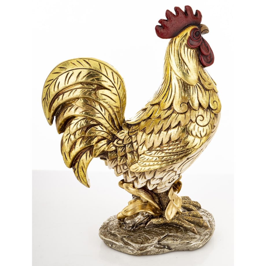 Dekoracja - kogut 30x11x21 cm CAZZO złoty