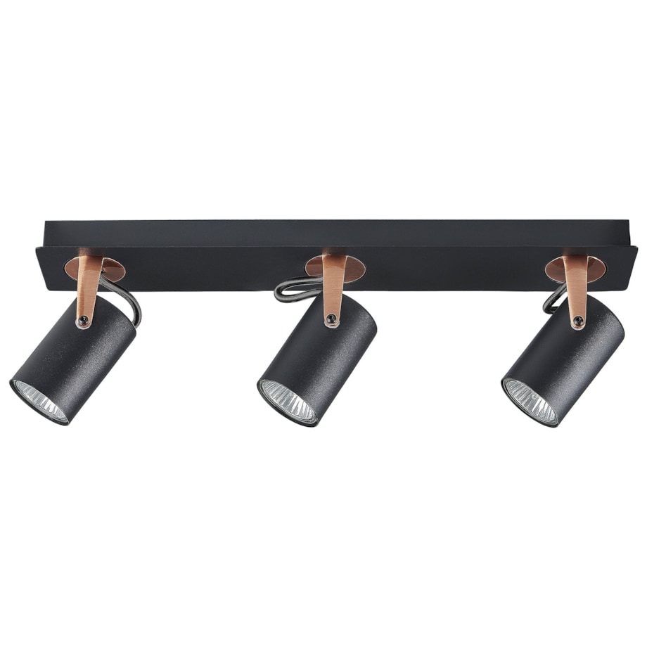 Lampa sufitowa 3-punktowa metalowa czarna KLIP
