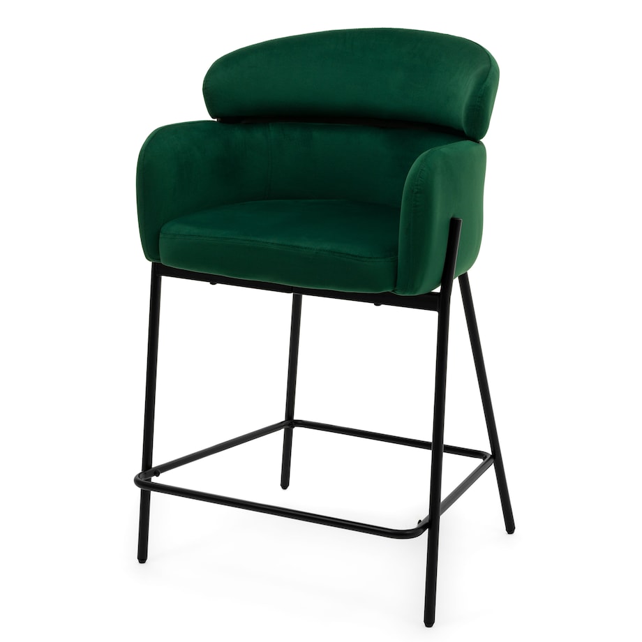 Hoker tapicerowany welurowy do salonu BOLZANO zielony