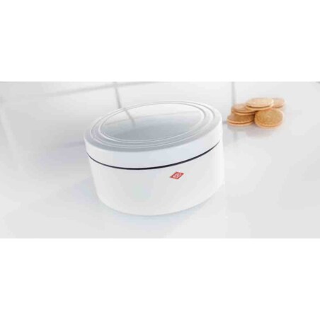 Pojemnik na pieczywo okrągły biały CL