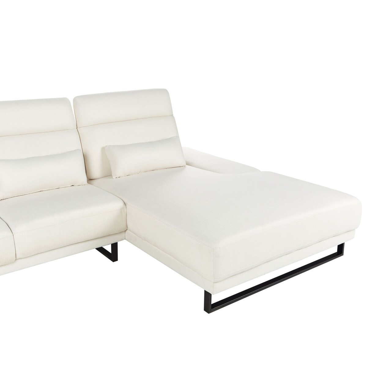 Narożnik IKAST Jasnobeżowy dla 4 osób Lewostronny