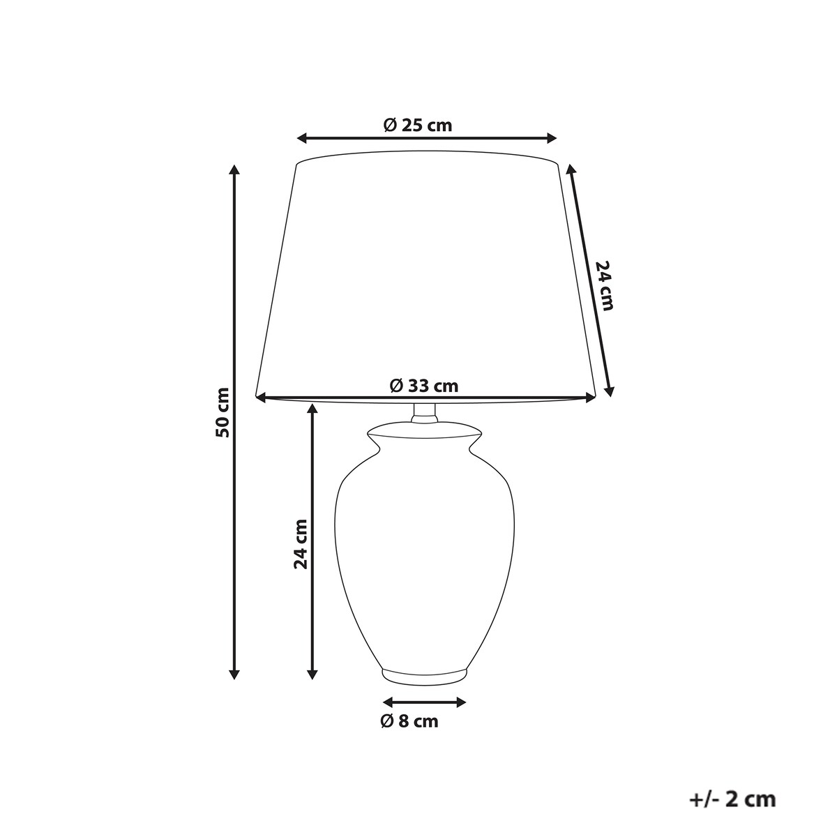 Lampa stołowa JAUCA Porcelana Biały/ niebieski