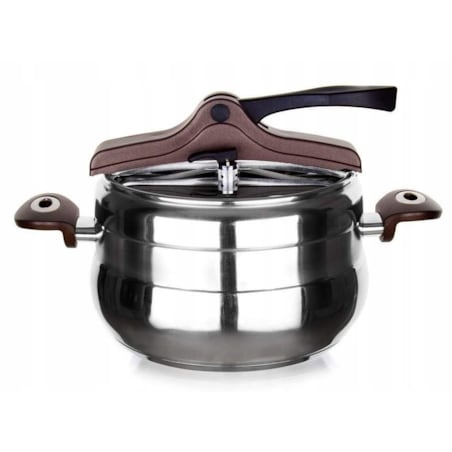 SZYBKOWAR garnek parowy 5 L BROWN uchwyt sprzęt na prezent szybki obiad
