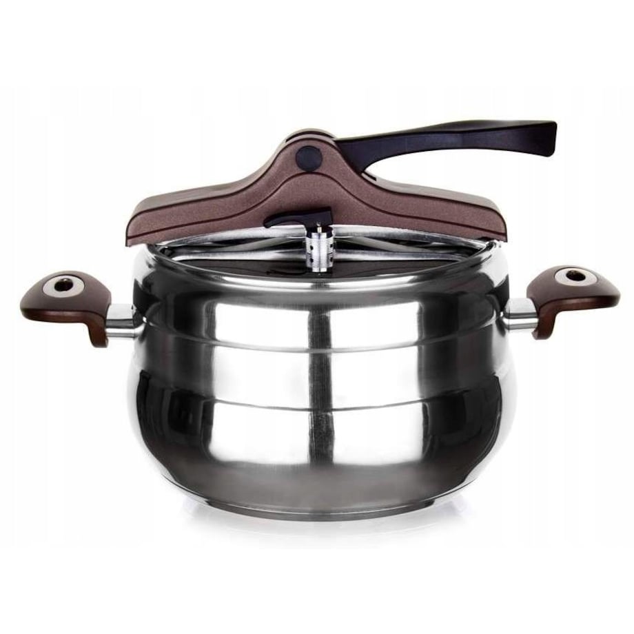 SZYBKOWAR garnek parowy 5 L BROWN uchwyt sprzęt na prezent szybki obiad