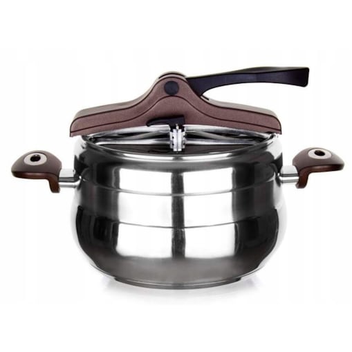 SZYBKOWAR garnek parowy 5 L BROWN uchwyt sprzęt na prezent szybki obiad