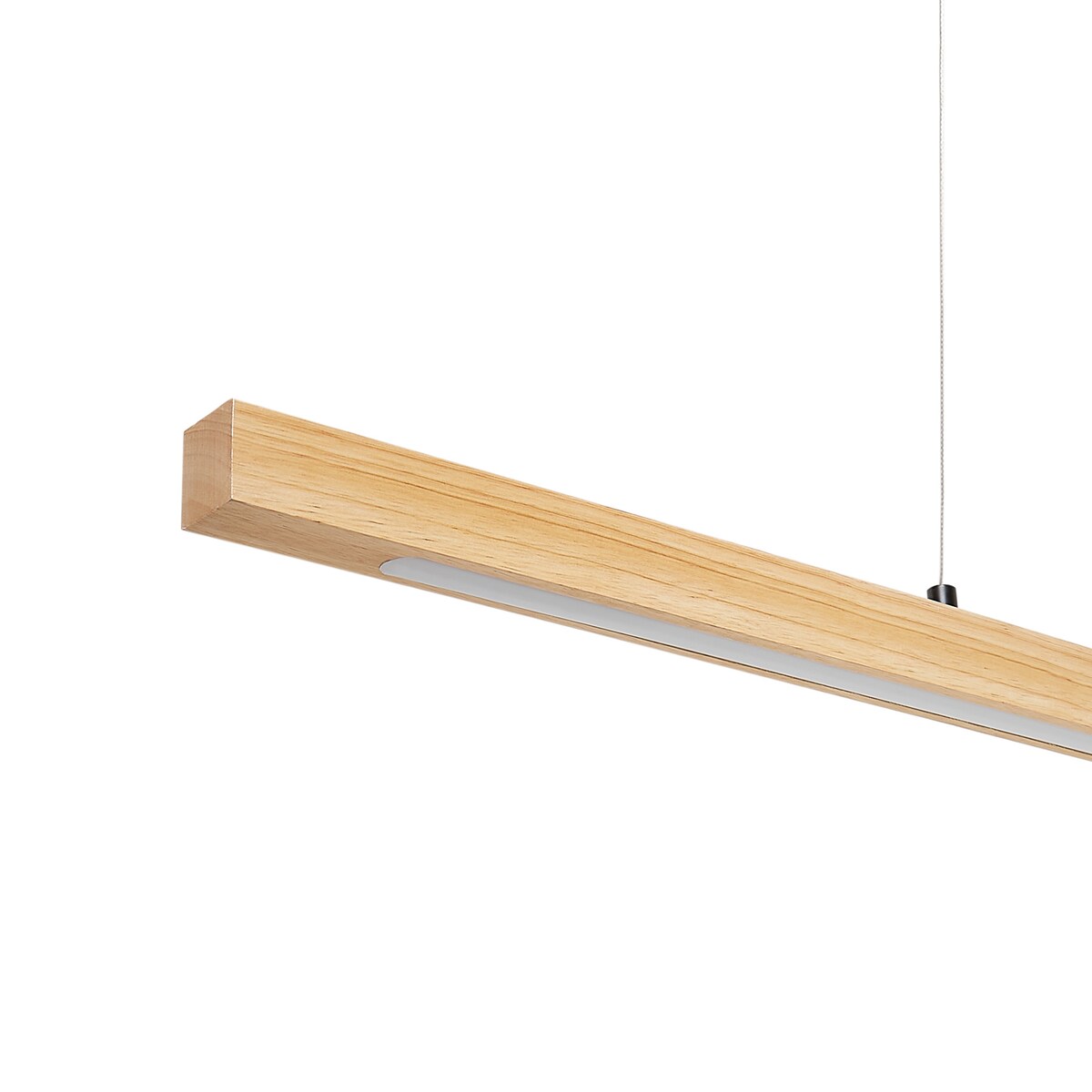 Lampa wisząca LED STEWARTS Z pilotem Ze ściemniaczem Drewno dębowe Jasnobrązowy