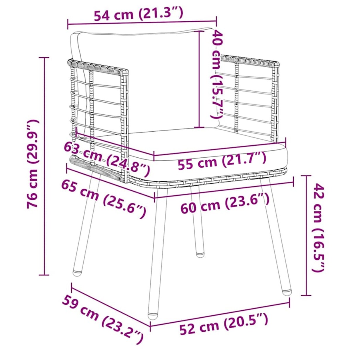 vidaXL Krzesła ogrodowe 2 szt. z poduszkami Naturalny polirattan