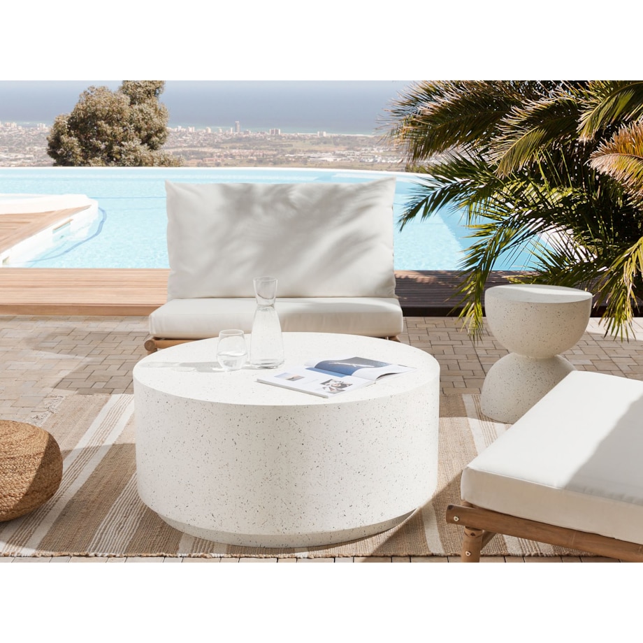 Stolik kawowy Płyta MgO Złamana biel TREZZO