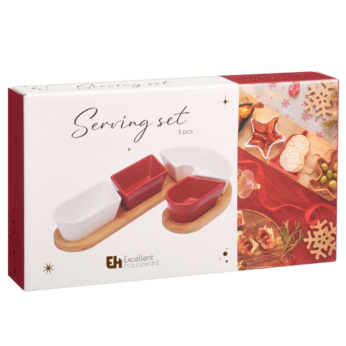 Deska Do Serwowania Na Boże Narodzenie Świąteczna Laska Cukrowa Zestaw 5 Elementów