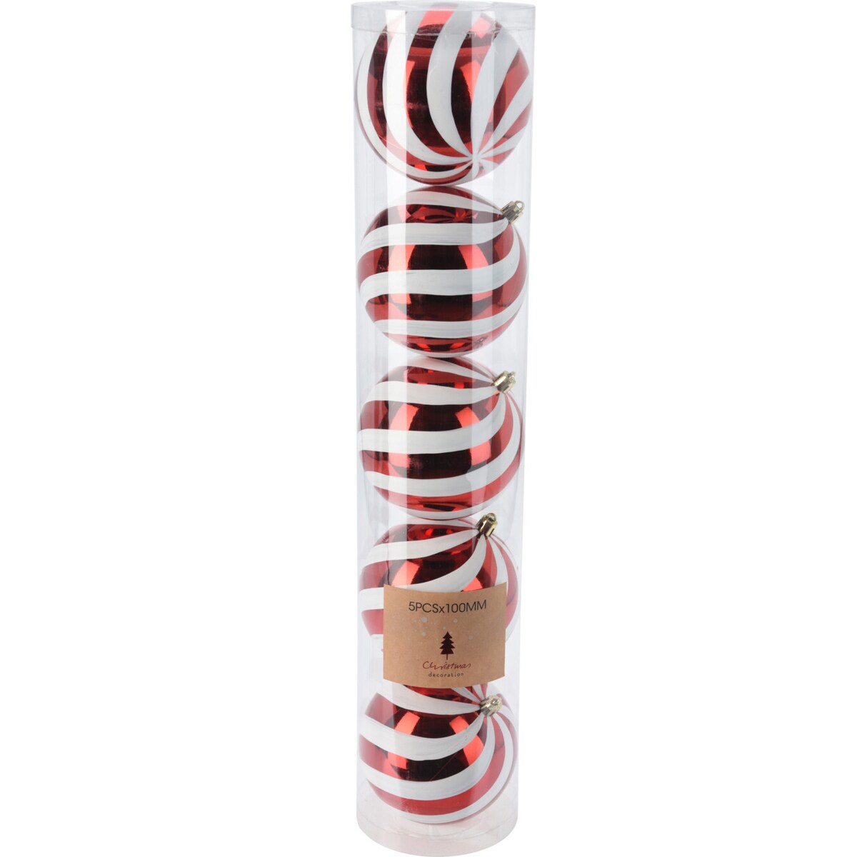 Bombki świąteczne, nietłukące Ø 10 cm, 5 szt.