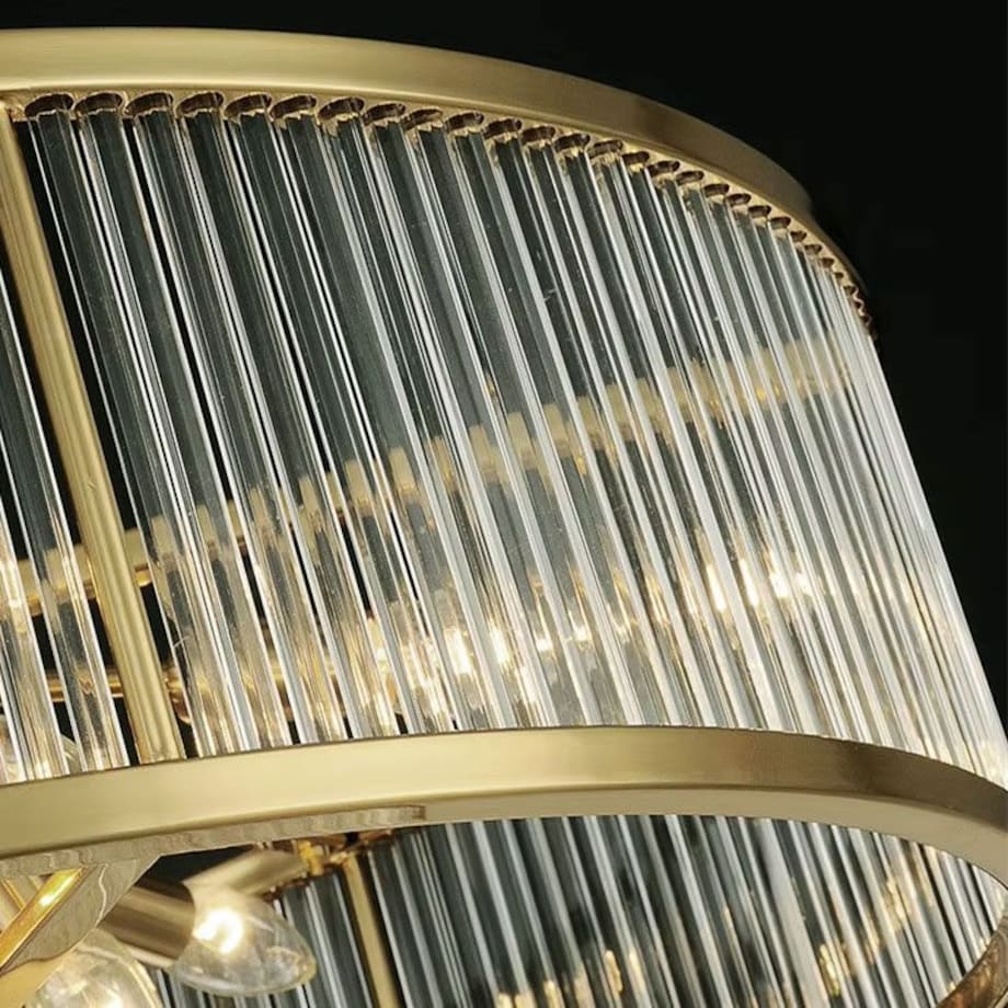 Lampa sufitowa wisząca kryształowa złota 8xE14 APP1562-8CP