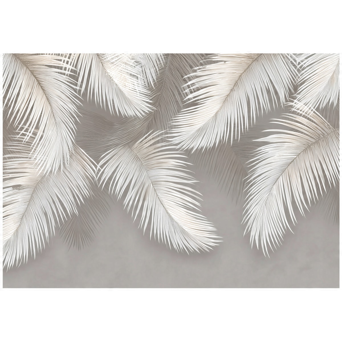 Fototapeta Do Sypialni Salonu Na Flizelinie Liście Beton Szary 400x280