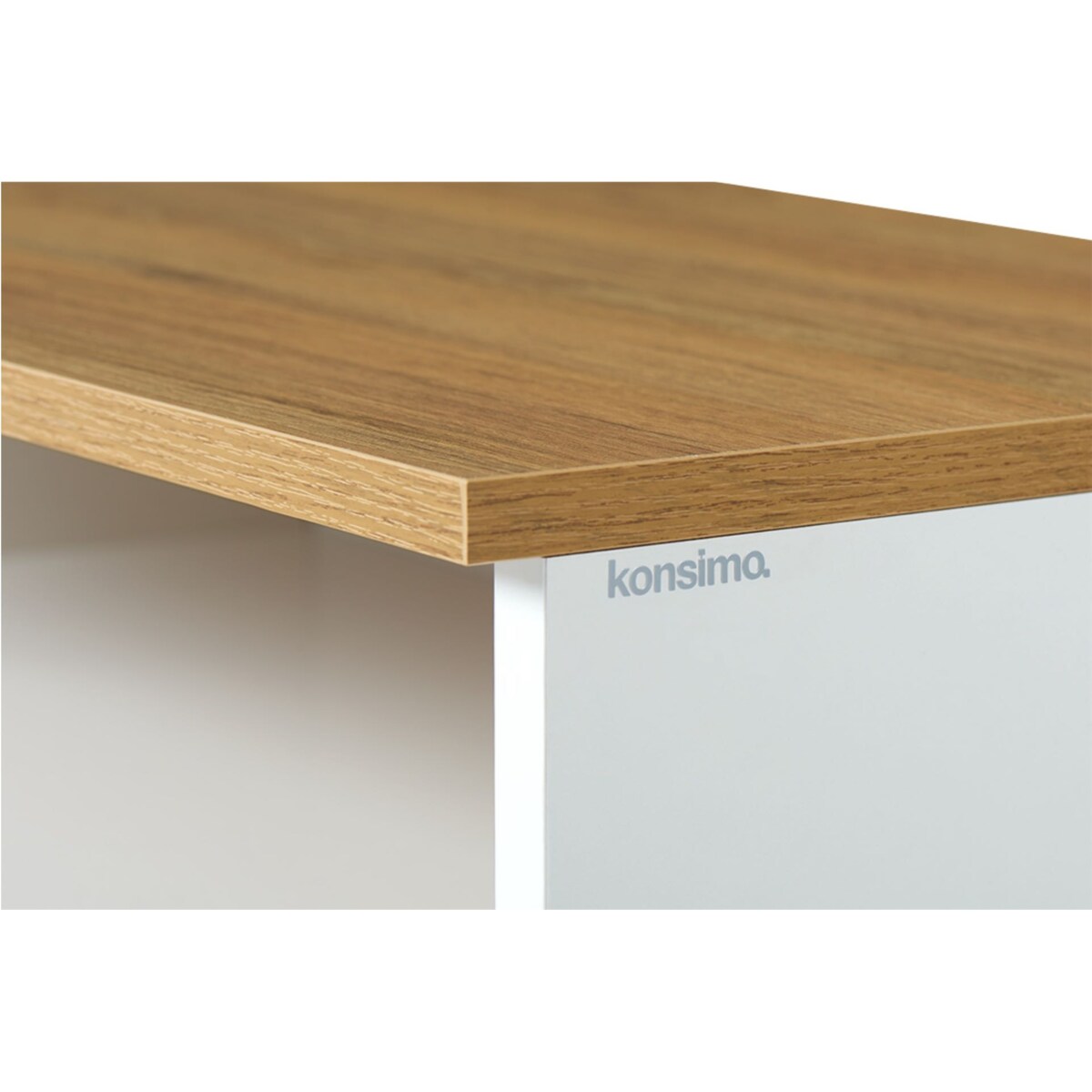 KONSIMO FRISK Biała szafka RTV w stylu skandynawskim