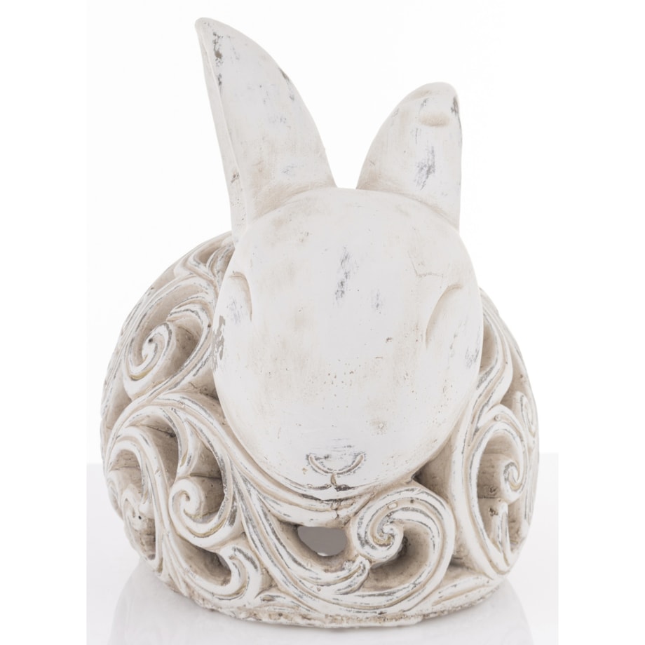 Dekoracja - królik ażurowy 21x16x26 cm BEŻOWY