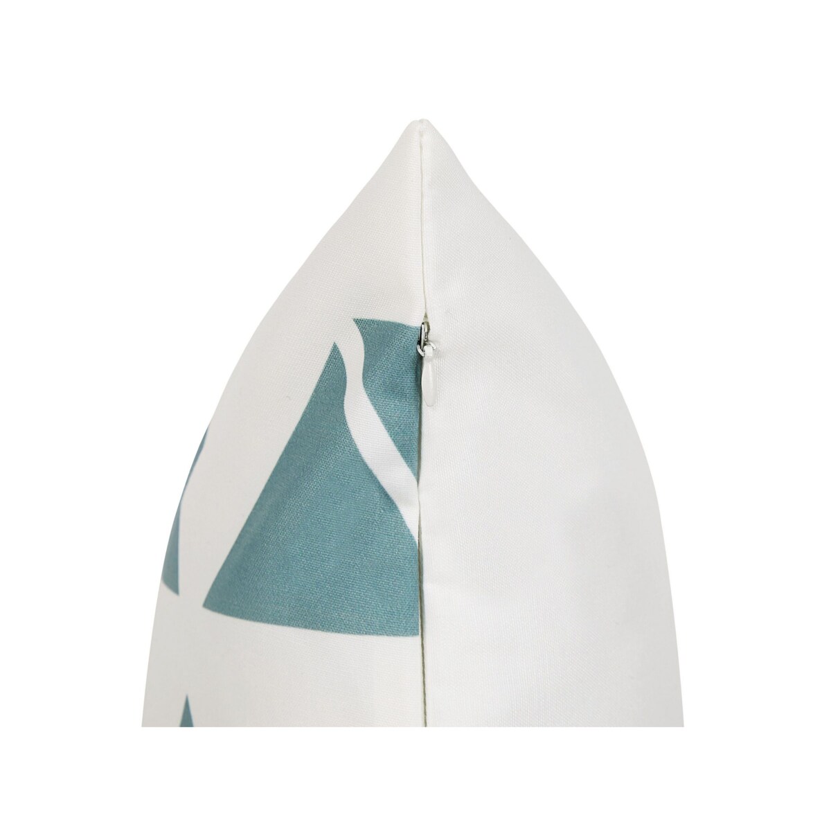 2 poduszki ogrodowe w trójkąty 45 x 45 cm biały z niebieskim RIGOSA