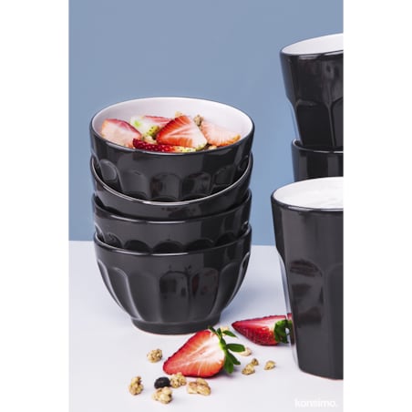 Konsimo CAMPI Kubek, ciemny szary/biały