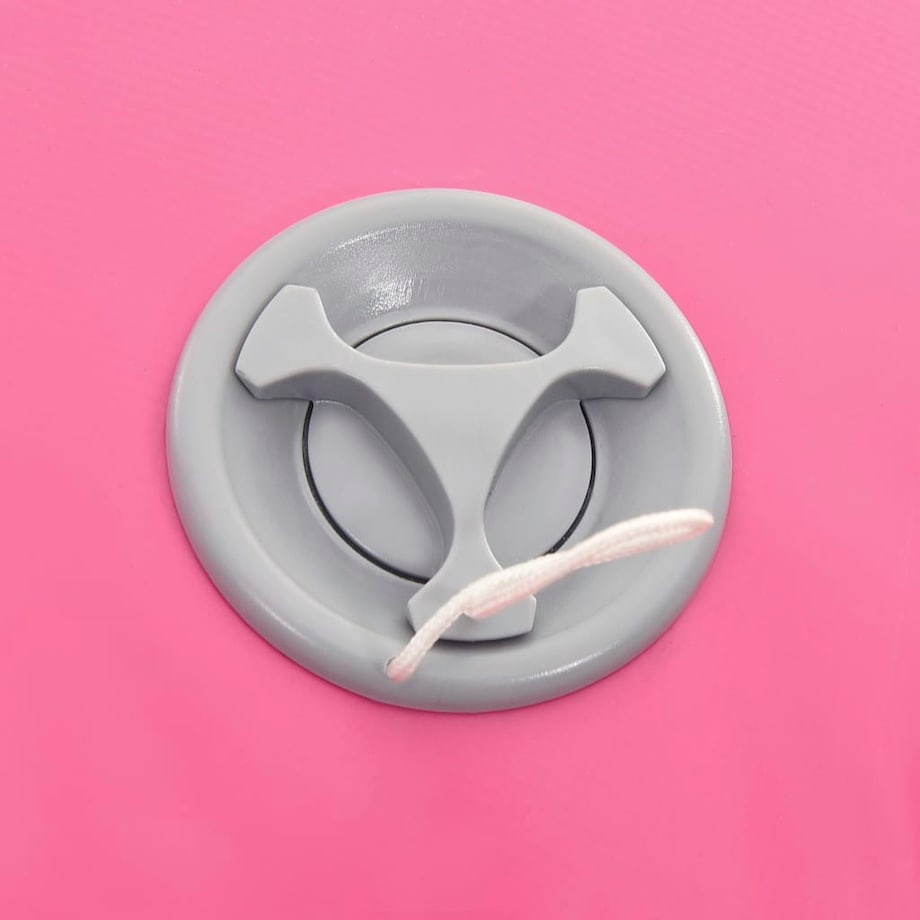 vidaXL Dmuchany wałek gimnastyczny z pompką, 120x75 cm, PVC, różowy