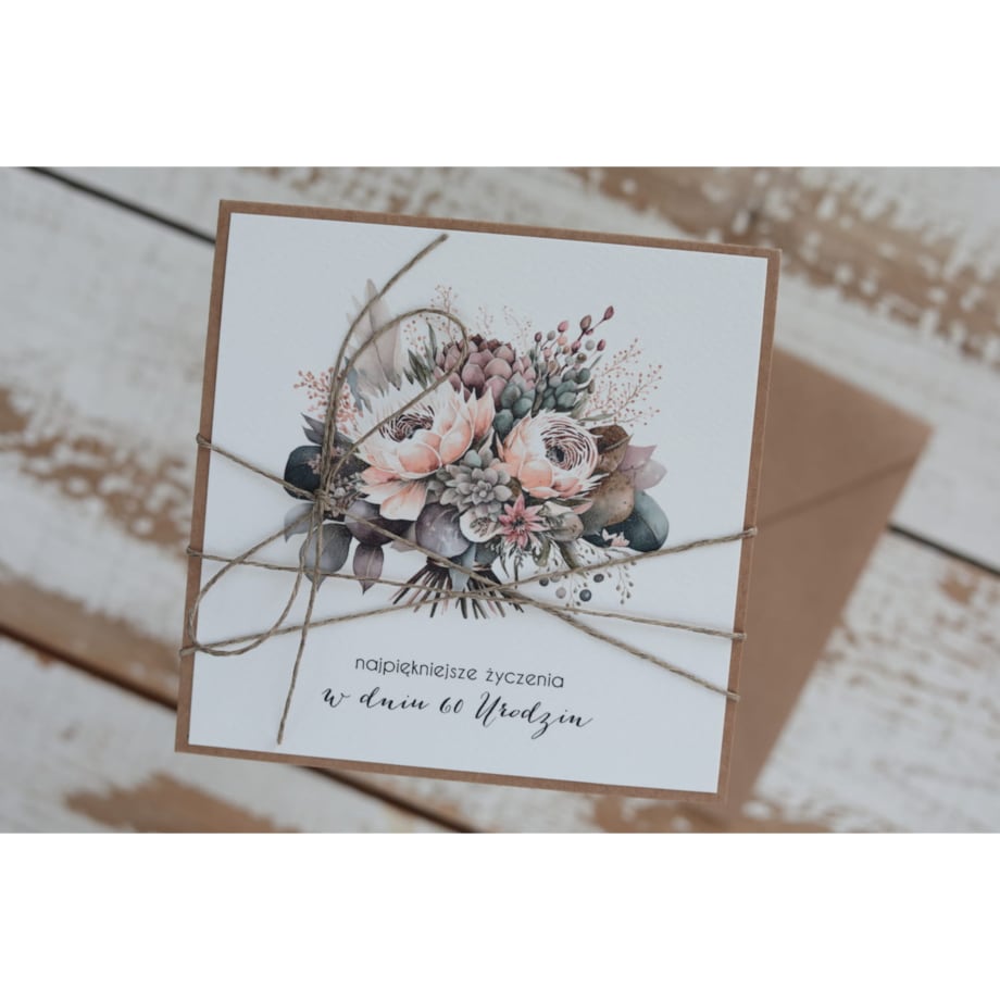 Wyjątkowa kartka urodzinowa z grafiką na 60 urodziny