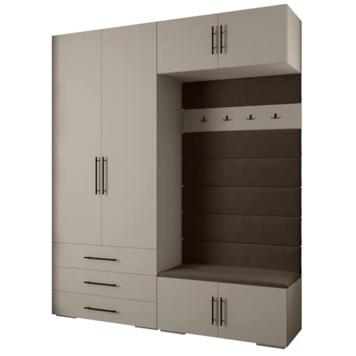 Garderoba do przedpokoju INOVA 3 Z12 kaszmir+czarny+manila04